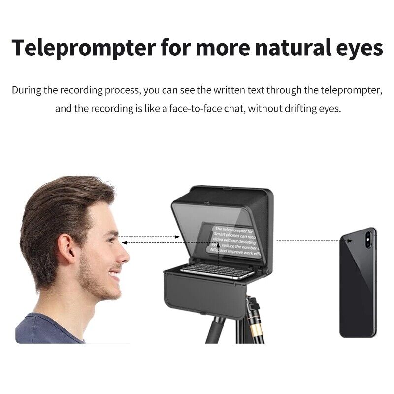 LENSGO TC7S Mini Inscriber Video Remote Teleprompter for Smartphone Tablet Live